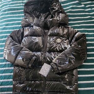 Shiny Black Puffer Jacket